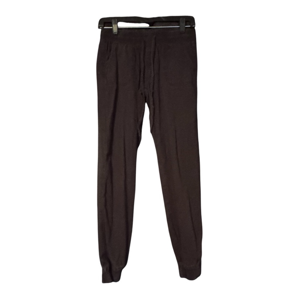 Roma Studio Black Pants twill joggers size small drawstrings premium collection